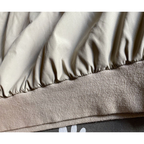 VTG Slazenger Mens M Vest Polyester Blend V Neck Tan Golf Shirt Lined Pockets - Picture 8 of 9